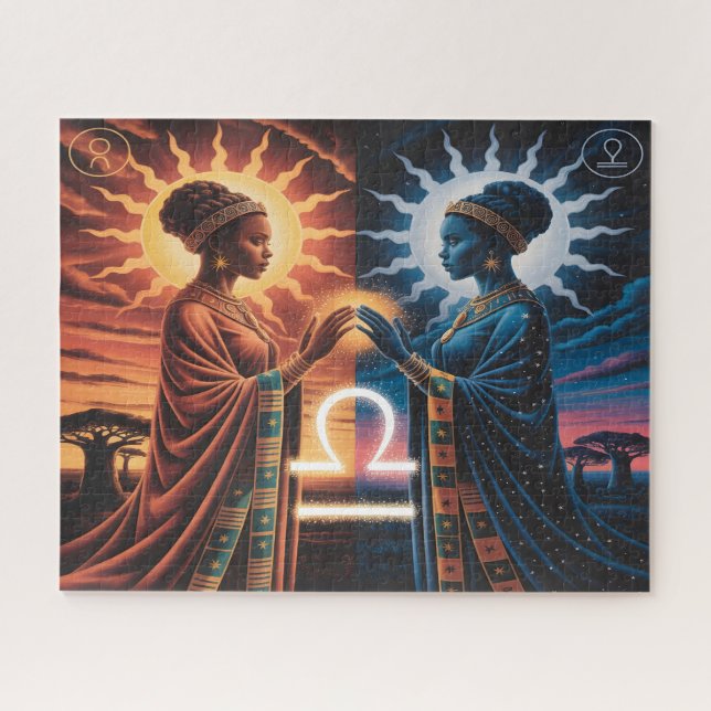 Libra Celestial Sisters Jigsee Quebra-cabeça (Horizontal)