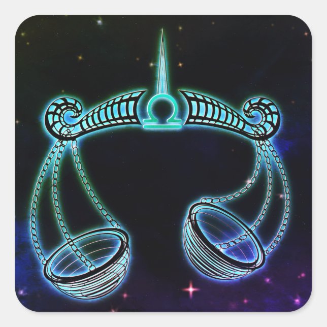 libra, escamas, adesivos zodiádicos (Frente)