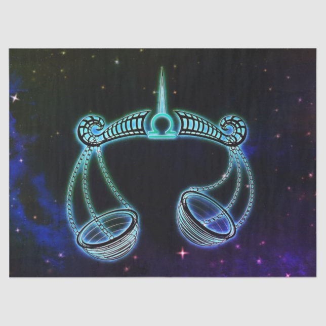 libra, escamas, lenços de papel (Frente )