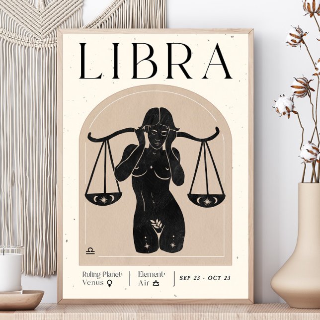 Libra Feminina - Poster Zodiac (Criador carregado)