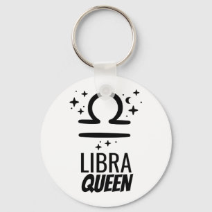 Libra Queen Button Chaveiro