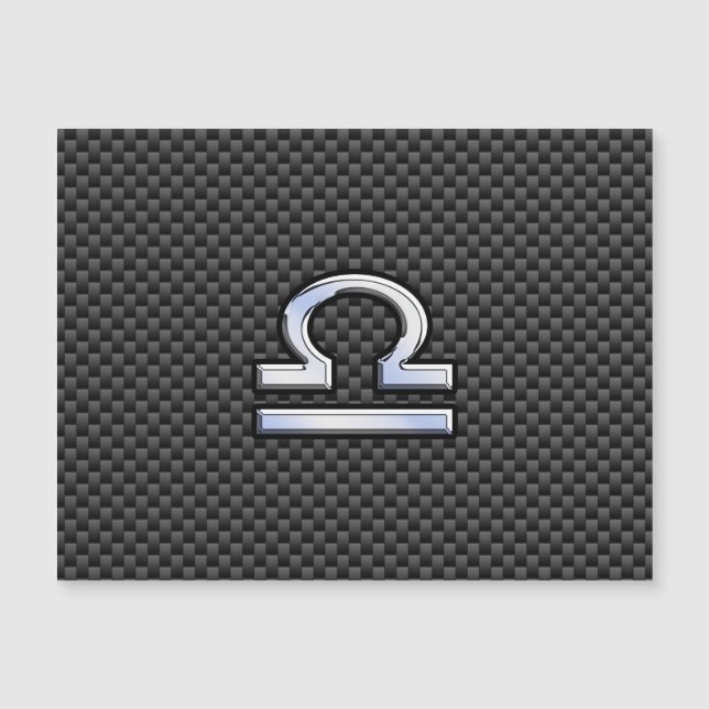 Libra - Sinal de Zodíaco na Impressão de Fibra de  (Frente)