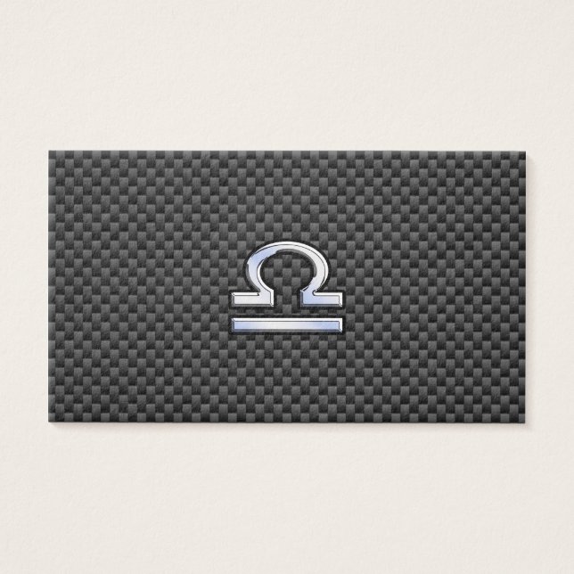 Libra - Sinal Zodiac sobre Impressão de fibra de c (Frente)