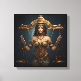 Libra Zodiac Art Canvas – Mechanica Astral