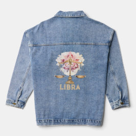 Libra Zodiac Jaqueta Denim, mulher