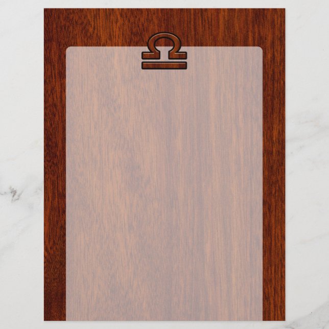 Libra Zodiac - Sinal de Decoração de Estilo de Mah (Frente)