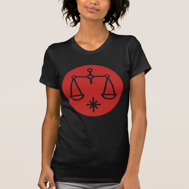 libra, zodíaco, camiseta (Frente)