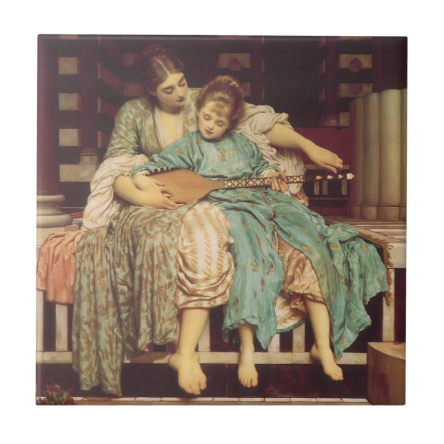 Lição de Música por Lord Frederic Leighton (Frente)