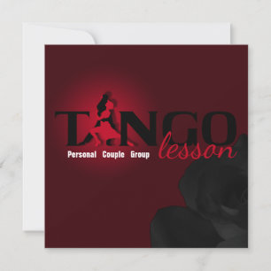 Lição De Tango - Cartão, Convite