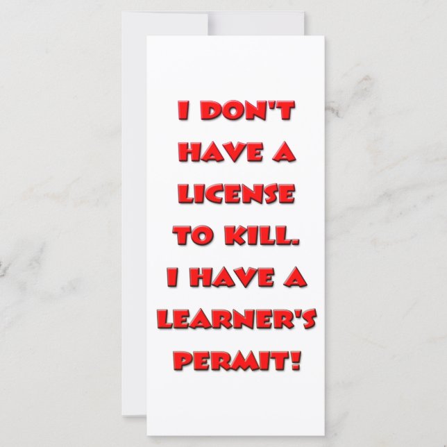 Licença para texto do matar (Frente)