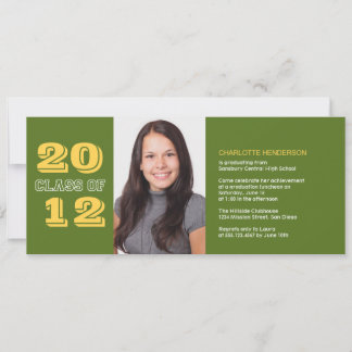 Licenciação personalizada convite de fotos verde c