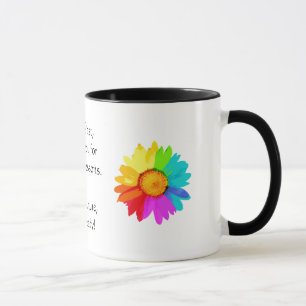 Lições - caneca inspirada floral do arco-íris