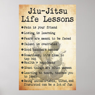 Lições de vida Jiu-Jitsu, Poster Jiu Jitsu, Jiu 
