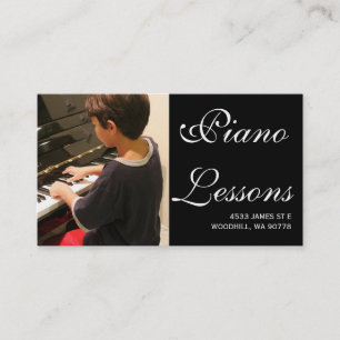 Lições para piano, música, Cartão de visita de