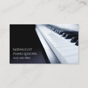 Lições para piano, música, Cartão de visita de