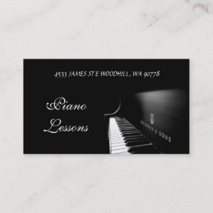 Lições para piano, música, Cartão de visita de