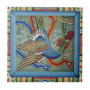 Licre Bird Oriental Cerâmica Mural