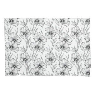 Líder Floral Branco e Preto Moderno