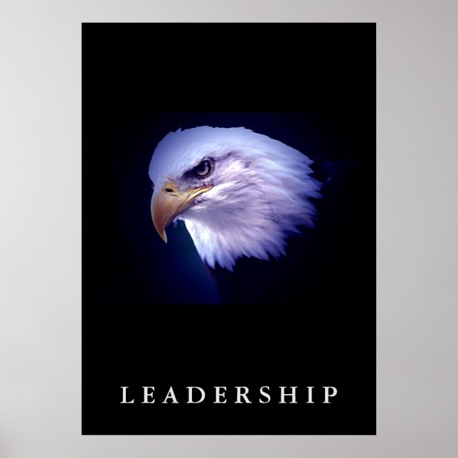 Liderança Motivacional Bald Eagle Poster Vertical (Frente)