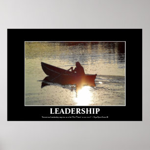 LIDERANÇA que enfileira o poster inspirador da