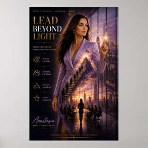 Liderar Além da Luz – Poster de Liderança Executiv