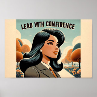 Liderar com confiança: Poster Inspiracional