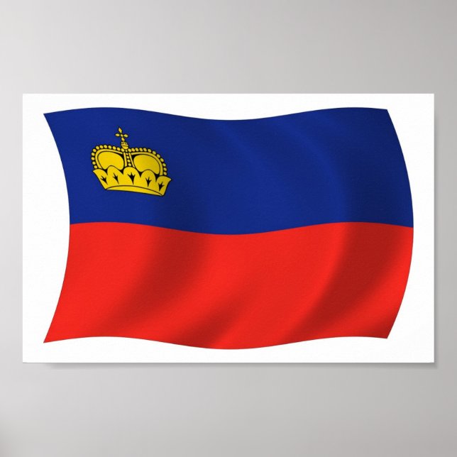 Liechtenstein Flag Poster Print (Frente)