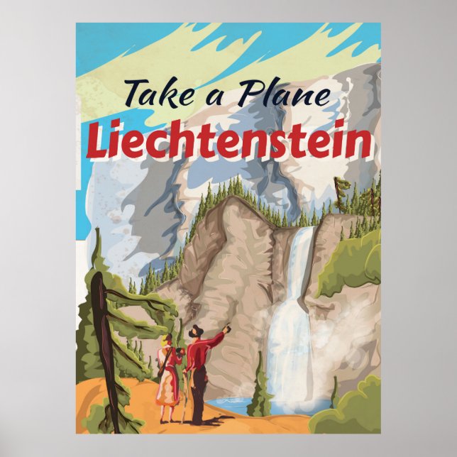 Liechtenstein vintage Travel Poster (Frente)