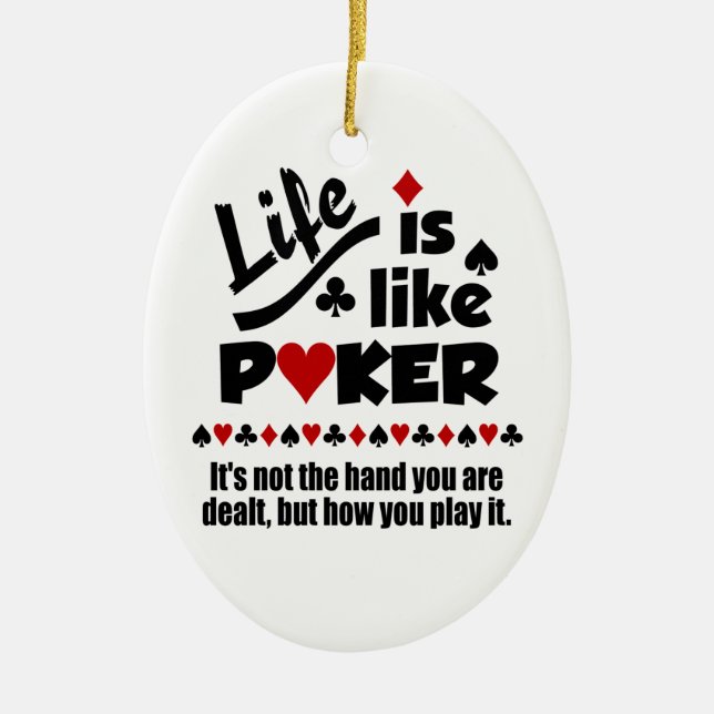 LIFE COMO ornamentos personalizados POKER (Frente)