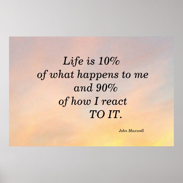 LIFE IS 10% JOHN MAXWELL MOTIVATIONAOL POSTER (Frente)