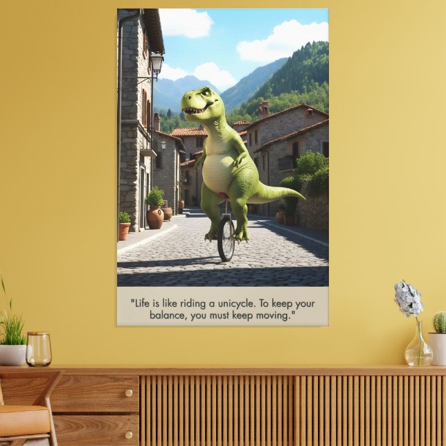 'Life's like riding a bicycle' motivational canvas (Insitu(Sala de estar))