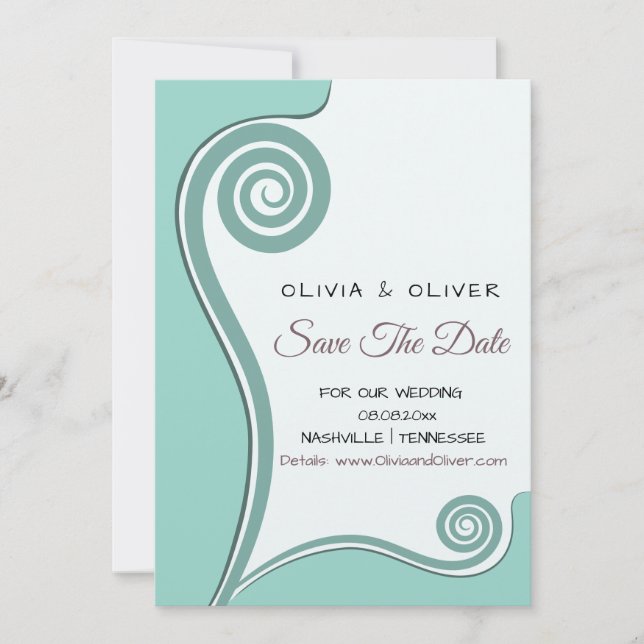 Light Blue Koru - Novos Começos - Salve Nossa Data (Frente)