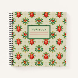 Light Festive Square Holiday Journal - Vintage Orn