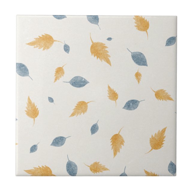 Light Pastel Beige Autumn Leaves Pattern (Frente)