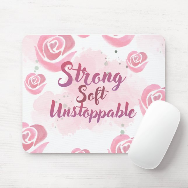 Light Pink feminine Mouse pad (Com mouse)