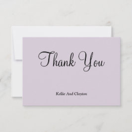 Light Purple Obrigado Cartões