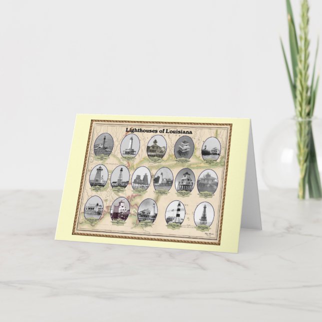Lighthoues do cartão de Louisiana (Frente)
