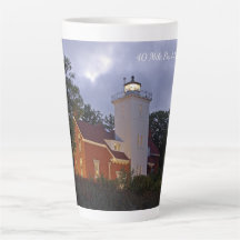 Lighthouse dusk caneca latte de 40 milhas
