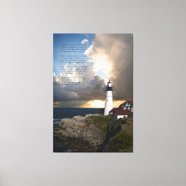 Lighthouse Poem Stretered Canvas Print
