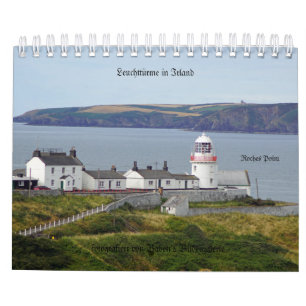 Lighthouses em país de irlandês calendário 2020 em