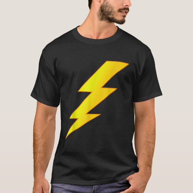 Lightning Bolt, camisa de fantasia de Halloween de (Frente)