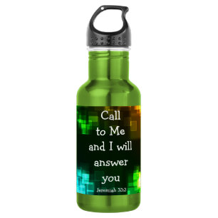 Ligue para mim, Bíblia Verse Jeremiah 33:3 Garrafa