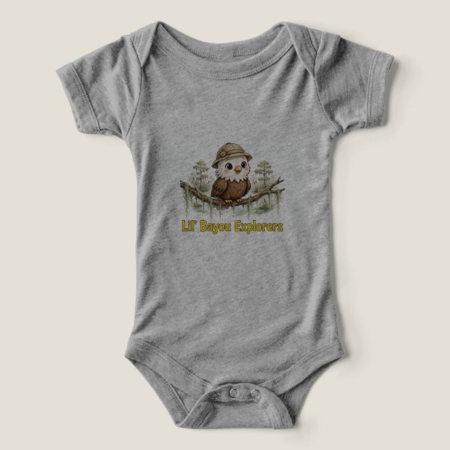 Lil' Bayou Explorers Eagle Baby One Piece (Design frontal)