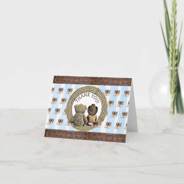 Lil Cowboy e Teddy Bear Obrigado Notas (Frente)