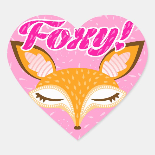 Lil Foxie - Bonita "Foxy!" Adesivos em Formato de  (Frente)
