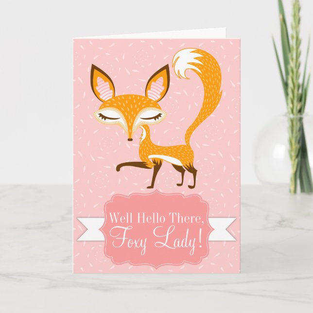 Lil Foxie - Cartão de Saudação Personalizado "Foxy (Frente)