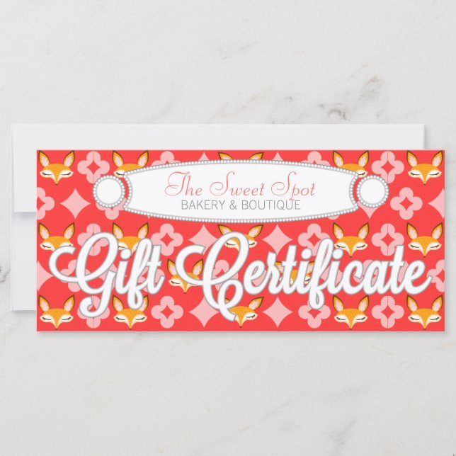 Lil Foxie - Certificado de Presente Personalizado  (Frente)