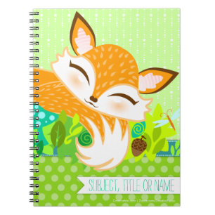 Lil Foxie Cub - caderno bonito do costume do Fox