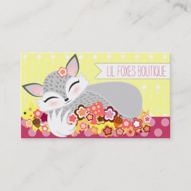 Lil Foxie Cub - cartões de visitas feitos sob (Frente)