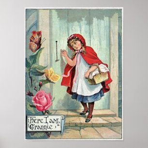 Lil Red Riding Hood GranMa's Poster vintage Art Pr
